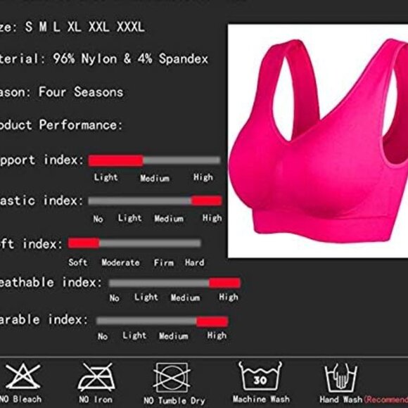 3pc Womens Size 4X Plus size Seamless Bra Bundle Wirefree Yoga Daily Use - Picture 6 of 10